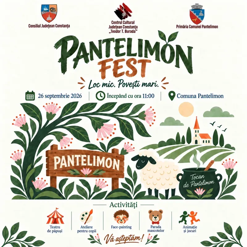 Pantelimon Fest — „Loc mic. Povești mari”, 26 septembrie 2026