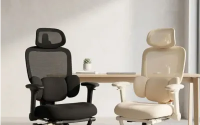 Scaune ergonomice SYYT 9523 Negru și Crem