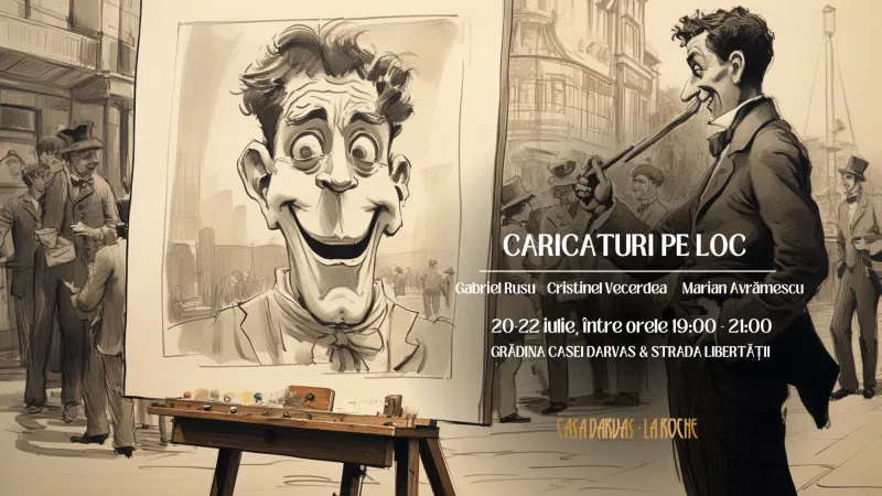 Casa Darvas la Roche și str. Libertății: Caricaturi pe loc