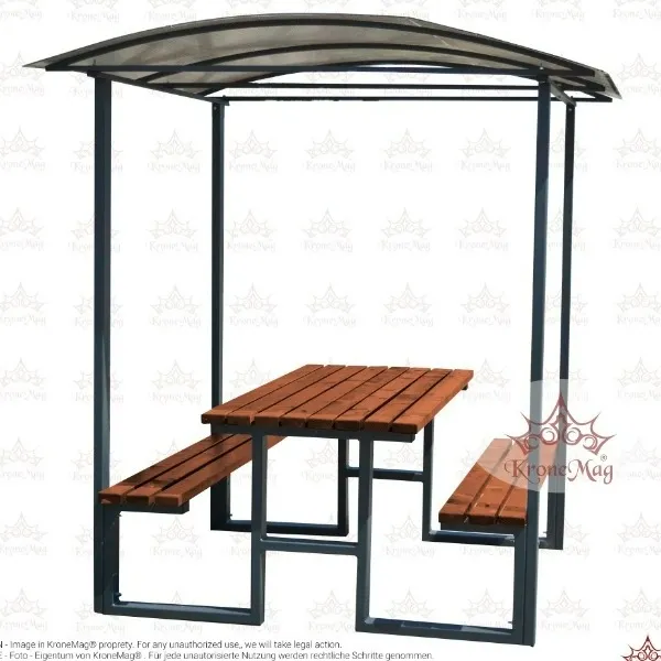 Set Mobilier Parc, Masa si 2 Banci cu Acoperis TUSNAD 1