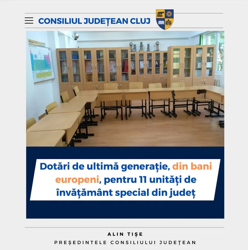 Bani europeni, pentru 11 unități de învățământ special din județ