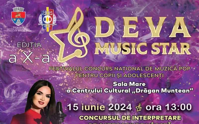 60 de concurenți din 11 județe se vor întrece pentru trofeul „DEVA MUSIC STAR” 2024