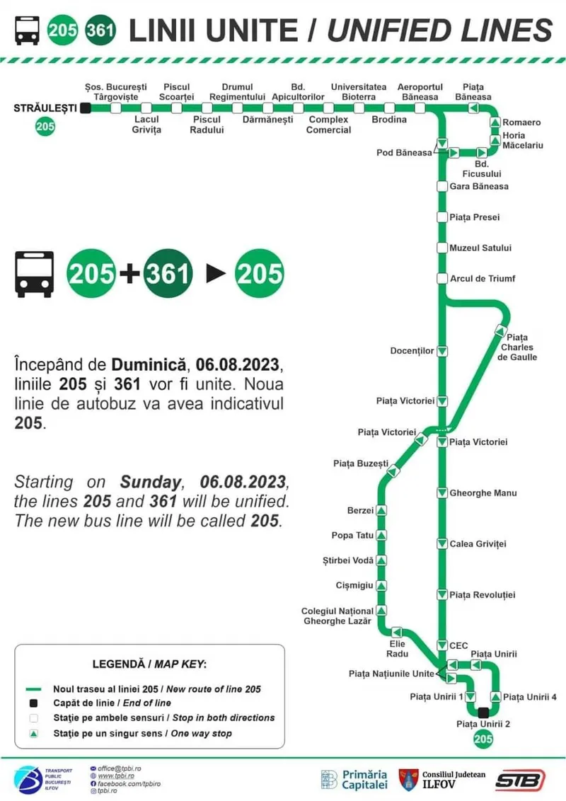 Continuă optimizarea liniilor de transport în comun: liniile 205 și 361 – unificate, iar liniile 205, 301 și 331 – suplimentate