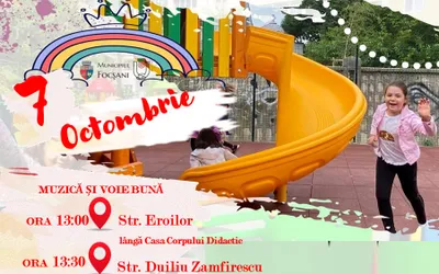 Primăria Municipiului Focșani inaugurează încă două noi locuri de joacă