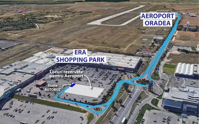 Locuri de parcare la ERA pentru pasagerii de la Aeroportul Oradea