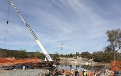 Vizita pe șantierul podului de la Voila