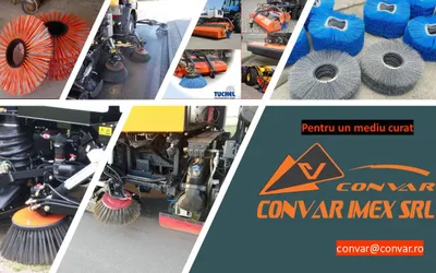 Perii laterale conice- inele perie- perii centrale tip tambur