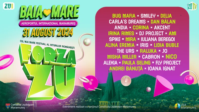 Sâmbătă, 31 august, punem Baia Mare pe harta marilor festivaluri din țară!