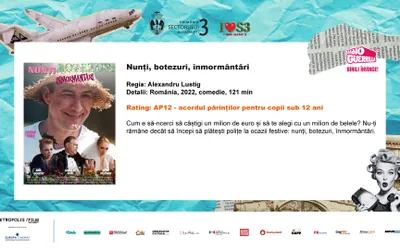 Comedia „Nunți, botezuri, înmormântări” la „Cinema în aer liber”