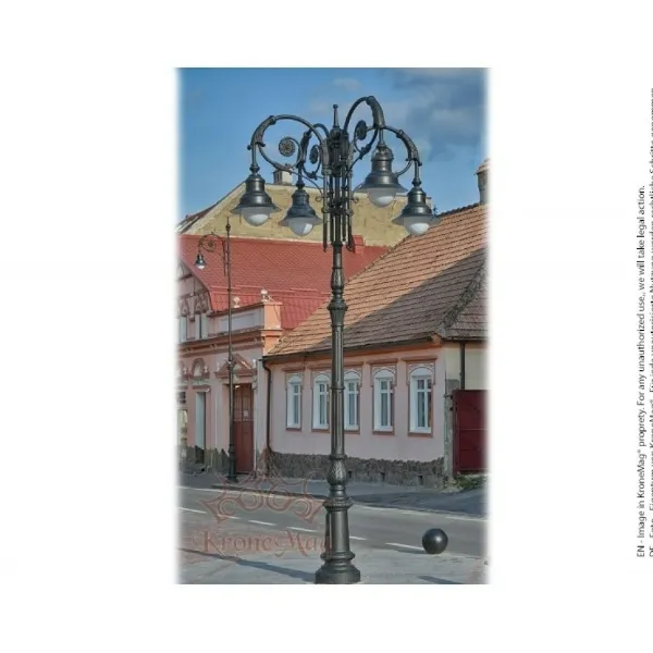 Stâlp de Iluminat Exterior din Fontă C1-L4