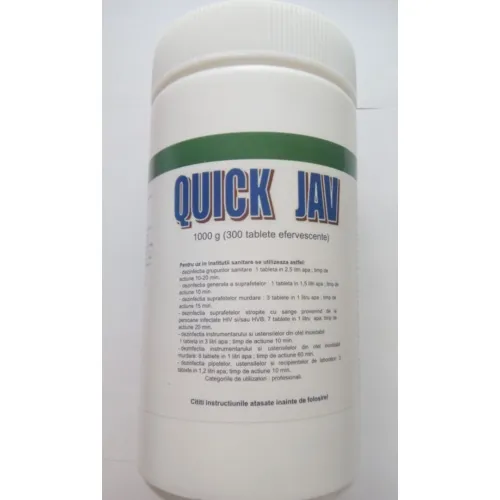 TABLETE EFERVESCENTE CLORIGENE  - “QUICK JAV” (flacon 300 tb.)