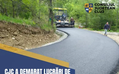 Lucrări de asfaltare pe drumul județean DJ 182F Valea Gârboului – Rugășești