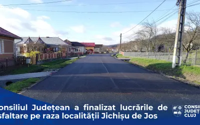 Consiliul Județean a finalizat lucrările de asfaltare pe raza localității Jichișu de Jos