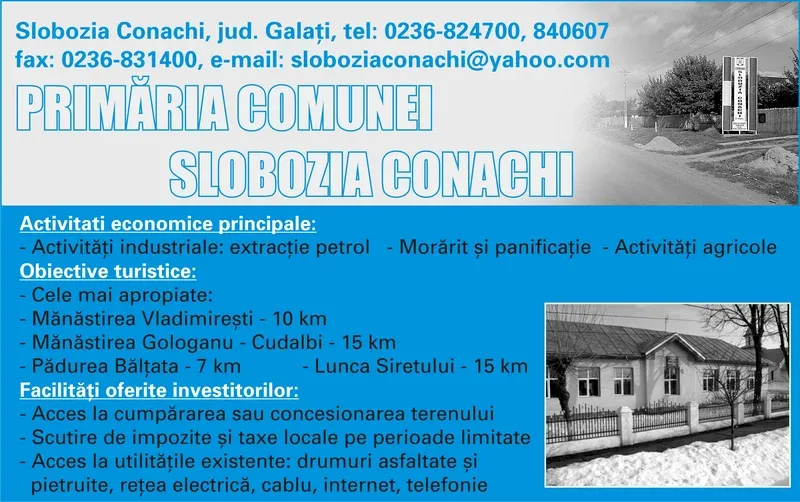 PRIMĂRIA SLOBOZIA CONACHI