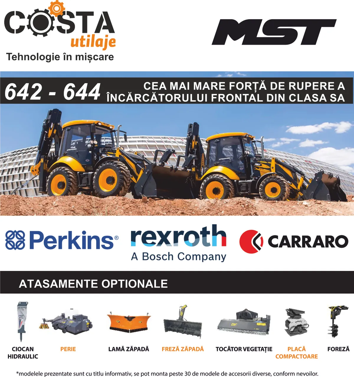 Buldoexcavatoare MST 642 - 644 Stage V