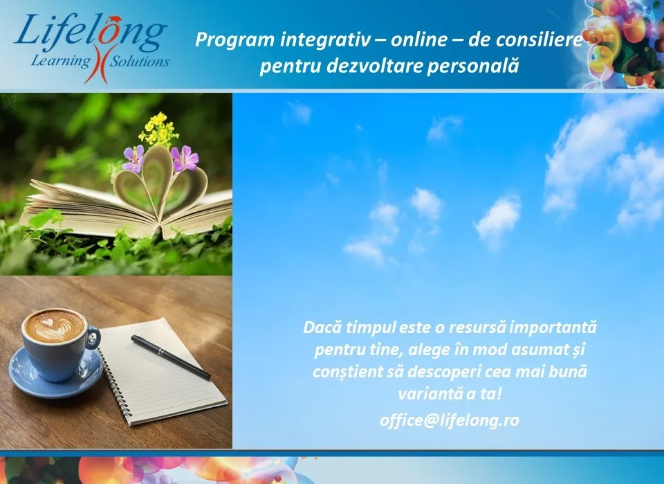 Program individualizat de consiliere online pentru dezvoltare personală