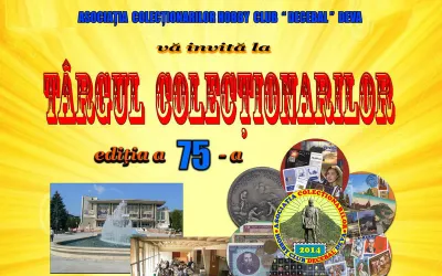 Târgul Colecționarilor — ediția a 75-a, 22 august 2026, Centrul Cultural „Drăgan Muntean” Deva
