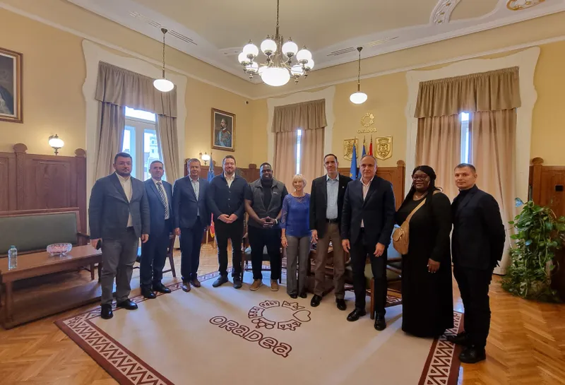 Oaspeți americani la Primăria Oradea, interesați de Oradea și de  situația ucrainenilor