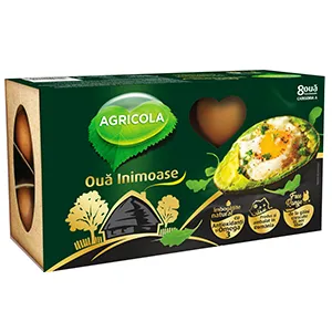 AVICOLA LUMINA a revoluționat piața ouălor de consum prin lansarea unor produse inovatoare: OUĂ OCHIOASE (îmbogățite cu luteină) și OUĂ INIMOASE  (îmbogățite cu Omega 3)