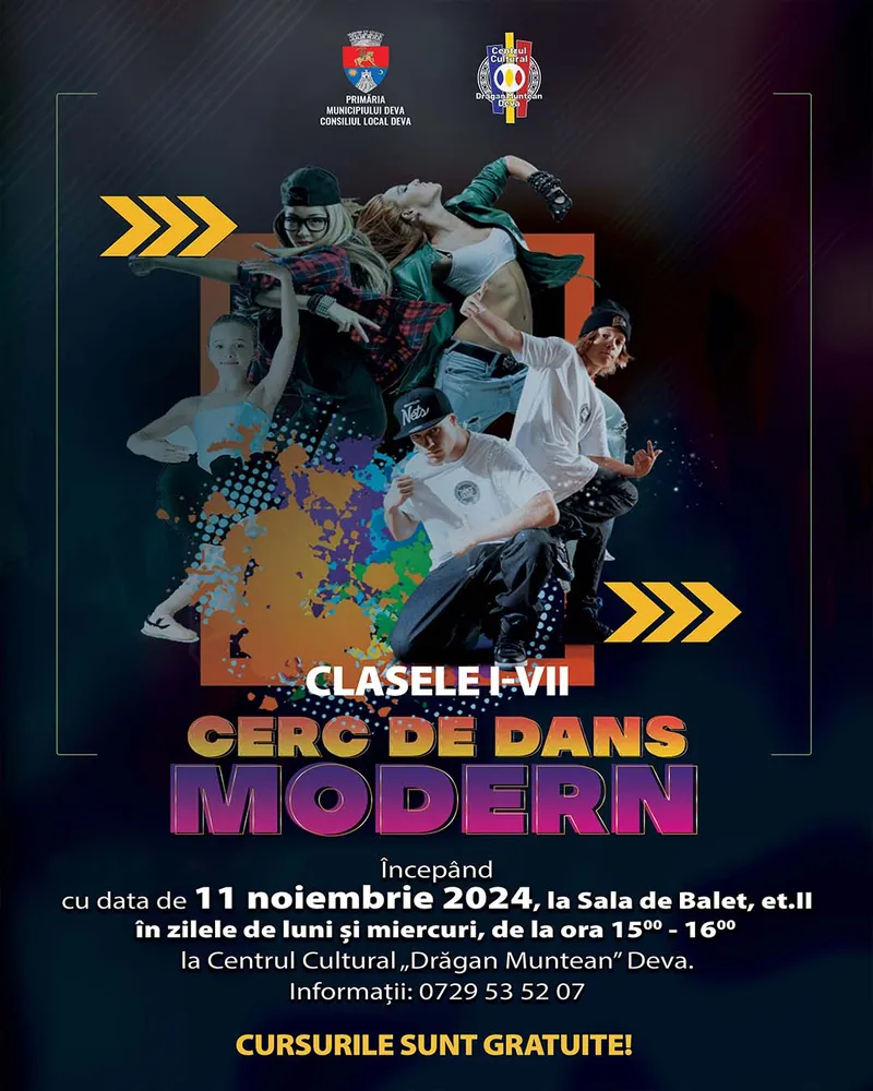 Dansează cu noi! Înscrie-te la Cercul de Dans Modern!