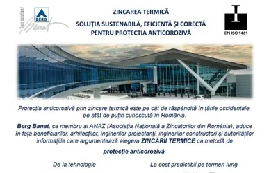OȚELUL PROTEJAT ANTICOROZIV PRIN ZINCARE TERMMICĂ ÎȘI PĂSTREAZĂ CARACTERISTICILE DE REZISTENȚĂ