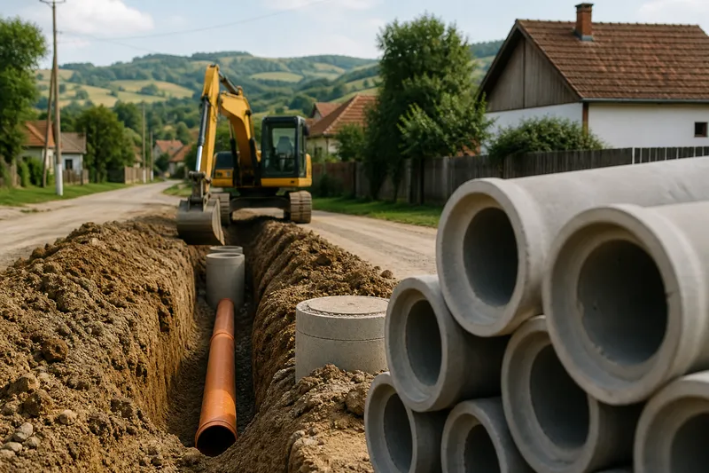 CJ Cluj alocă 100.000 lei pentru finalizarea și punerea în funcțiune a rețelei de canalizare din Gârbău