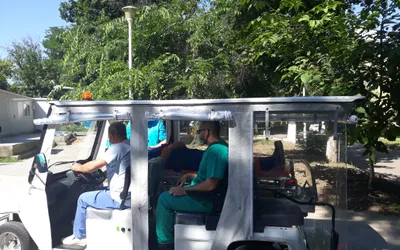 Ambulanță 100% electrică MELEX la spitalul “Marius Nasta” București