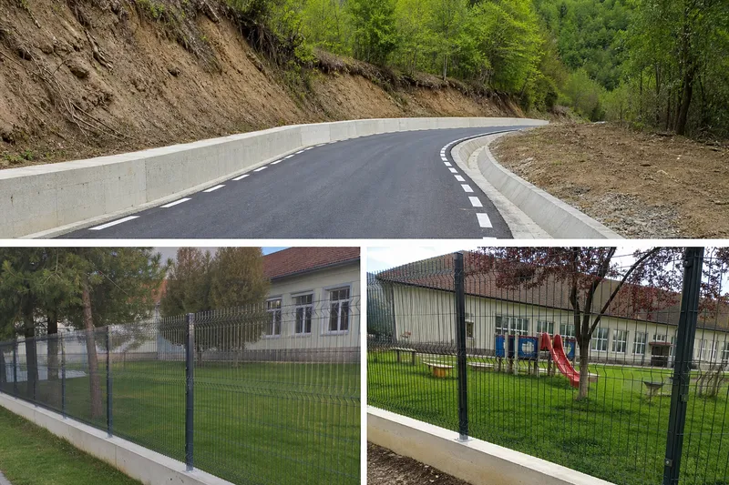 Finalizate două investiții în Valea Ierii: refacere drum în Cerc și împrejmuire la Școala Gimnazială