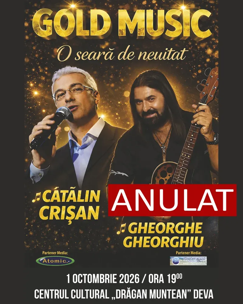 Anulat spectacolul „O seară de neuitat” programat la Deva pe 1 octombrie 2026