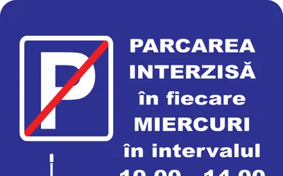 Străzi fără mașini parcate, miercurea, pe un bulevard din Sectorul 6.  Este un program pilot destinat curățeniei străzii