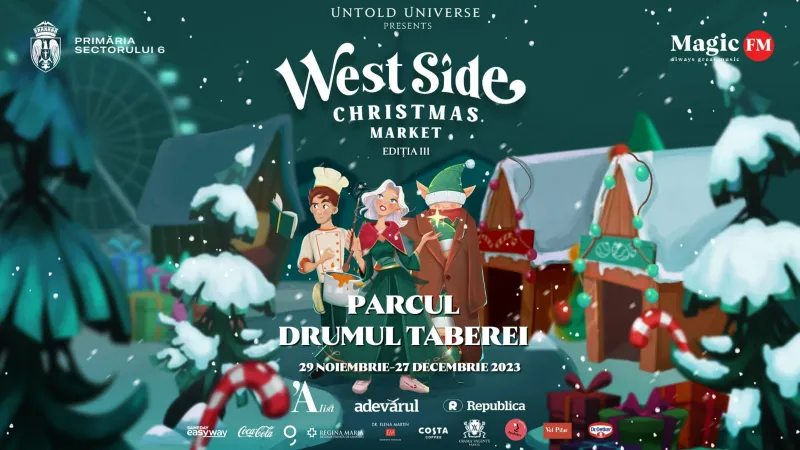 Se deschide primul târg de Crăciun din Capitală.  Iată programul West Side Christmas Market!
