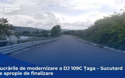 Lucrările de modernizare a DJ 109C Țaga – Sucutard se apropie de finalizare