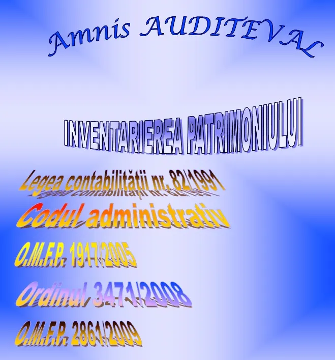 Inventarierea patrimoniului