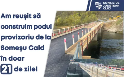 Consiliul Județean a construit un pod în 21 de zile