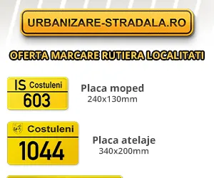 PLACI INREGISTRARE ATELAJE, TRACTOARE, TALOANE SI PLACI CU DENUMIREA STRAZII