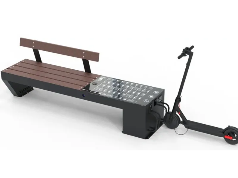 Banca Inteligentă din StrongPlast (produs 100% ecologic)cu încărcare Trotinete Electrice