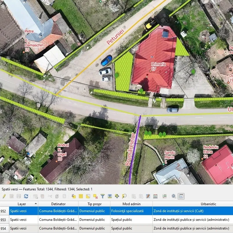 REALIZARE REGISTRU LOCAL AL SPATIILOR VERZI - GIS