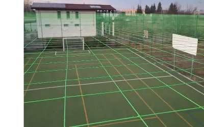Plasă acoperire teren sport 2 mm grosime, 150 mm ochi