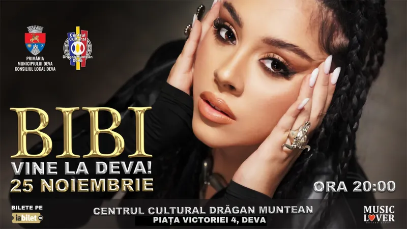 Bibi concertează la Deva pe 25 noiembrie! Sunteți pregătiți?