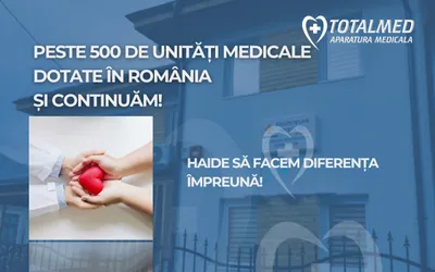 Peste 500 unități medicale dotate în România  și continuăm!