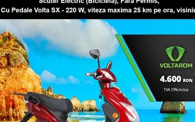 Scuter Electric (Bicicleta), Fara Permis, Cu Pedale Volta SX - 220 W, viteza max. 25 km/h