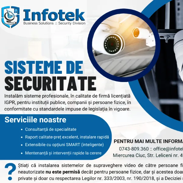 Sisteme de detecție, supraveghere video și control acces profesionale