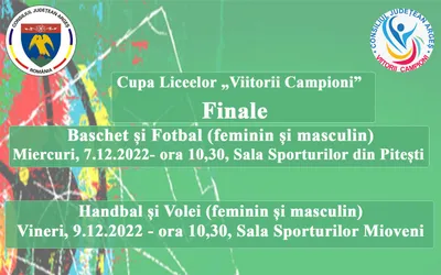 Invitatie - finalele Cupei Liceelor \"Viitorii Campioni\"