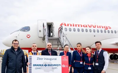 3 companii oferă zboruri Oradea - București | Zbor inaugural al  companiei românești AnimaWings