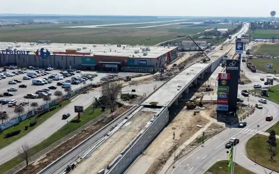 Avansează lucrările la pasajele rutiere de pe Calea Aradului: aproape 1 km de infrastructură nouă