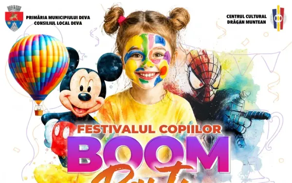 Festivalul Copiilor „Boom Party” la Deva: 7–9 august 2026, Pădurea Bejan și Ștrandul Municipal