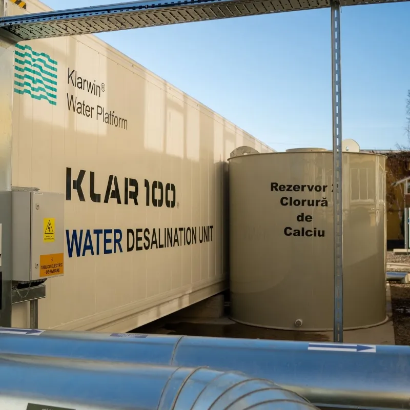 Stația de desalinizare de la Târnăveni a fost pusă în funcțiune, anunță Klarwin. Apa livrată în rețea este potabilă