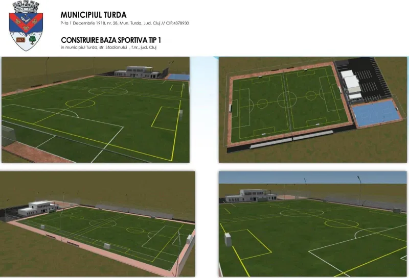Prima bază sportivă de tip 1 din Turda este în construcție