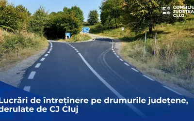 Lucrări de întreținere pe drumurile județene, derulate de Consiliul Județean Cluj