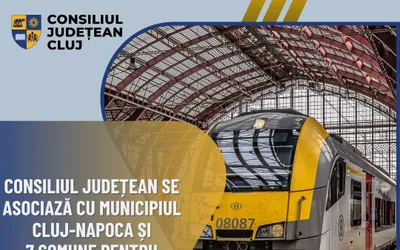 Consiliul Județean se asociază cu municipiul Cluj-Napoca și șapte comune învecinate pentru realizarea trenului metropolitan
